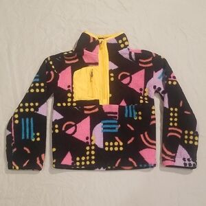 Colorful Geometric Fleece Pullover